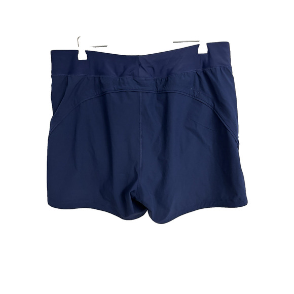 Lands End Women's 16 Navy Blue Comfort Waist Swim Shorts Travel Beach Vacation - Picture 2 of 7